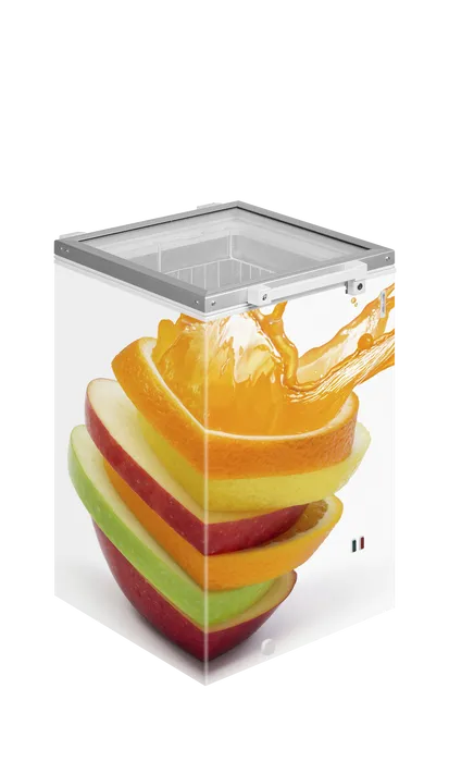 Iskremfryser Tefcold ST160 – Fryseboks med glasslokk for iskrem og frysevarer