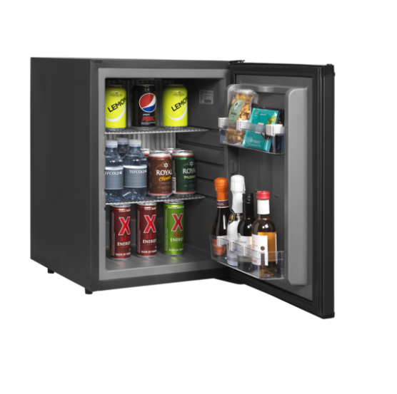 Minibar TM44 sort med lås og LED lys innvendig