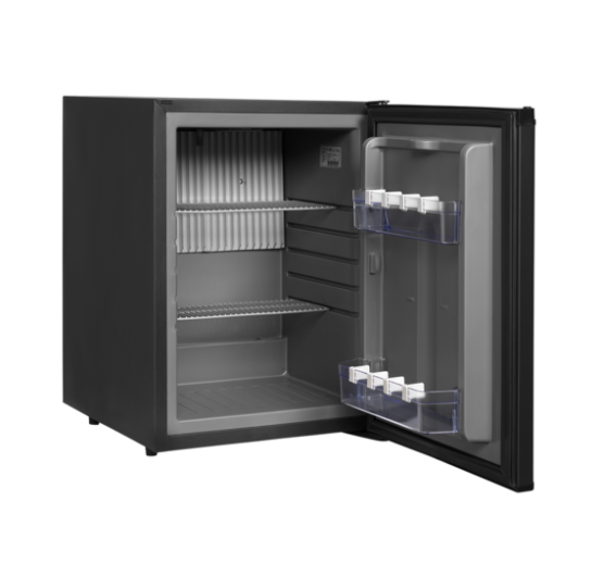 Minibar TM44 sort med lås og LED lys innvendig