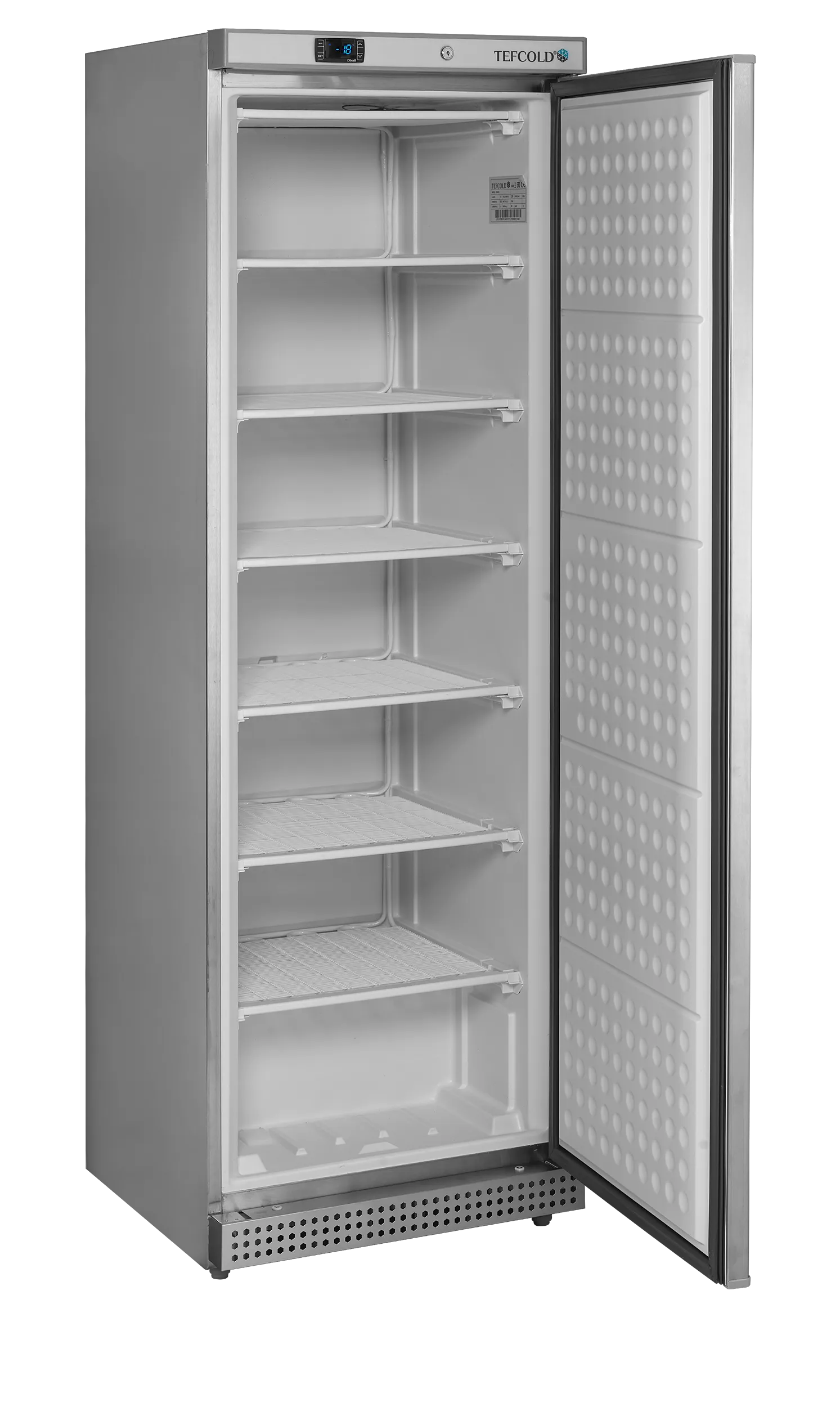 Tefcold Fryseskap UF400S rustfri utside, låsbart og digitalt display