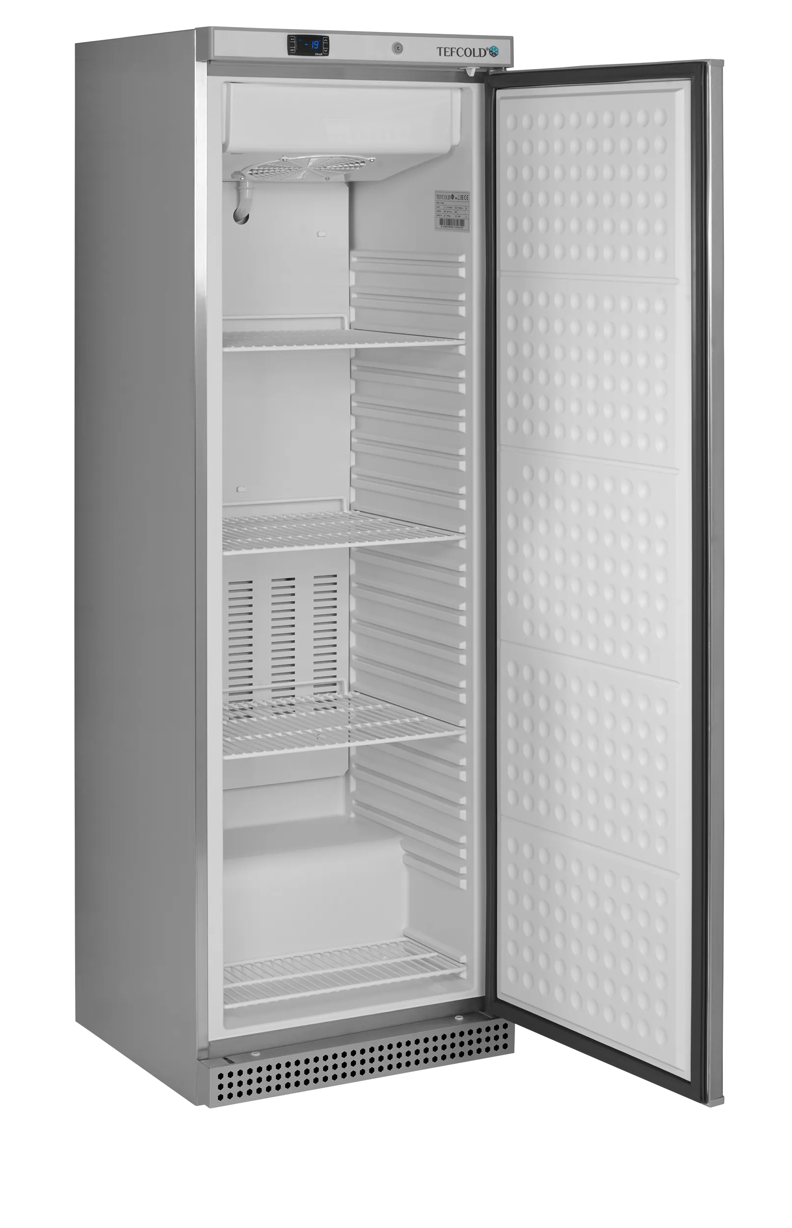 Tefcold Fryseskap UF400VS rustfri utside, låsbart og ventilert kjøling