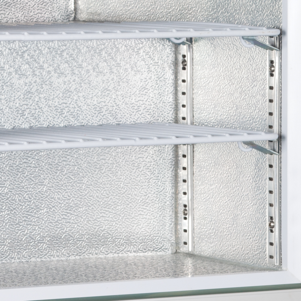 Tefcold Displayfryser UF50GCP med glassdør og LED opplyst topp - Perfekt for iskrem lagring