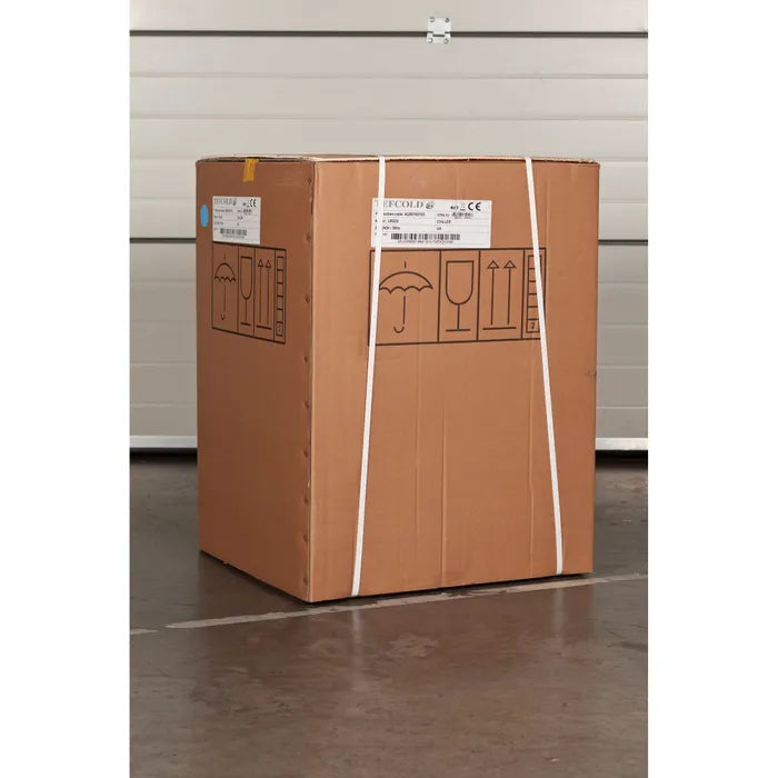 Tefcold Displaykjøler UR200SG rustfri utside med glassdør passer underbenk