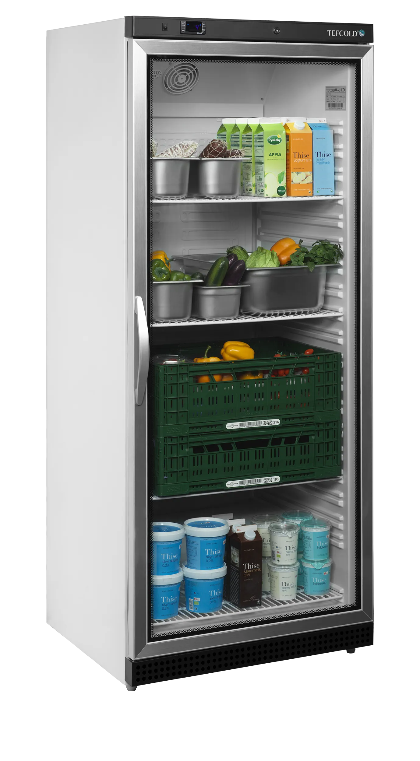 Tefcold UR600G - Displaykjøleskap GN 2/1 med glassdør