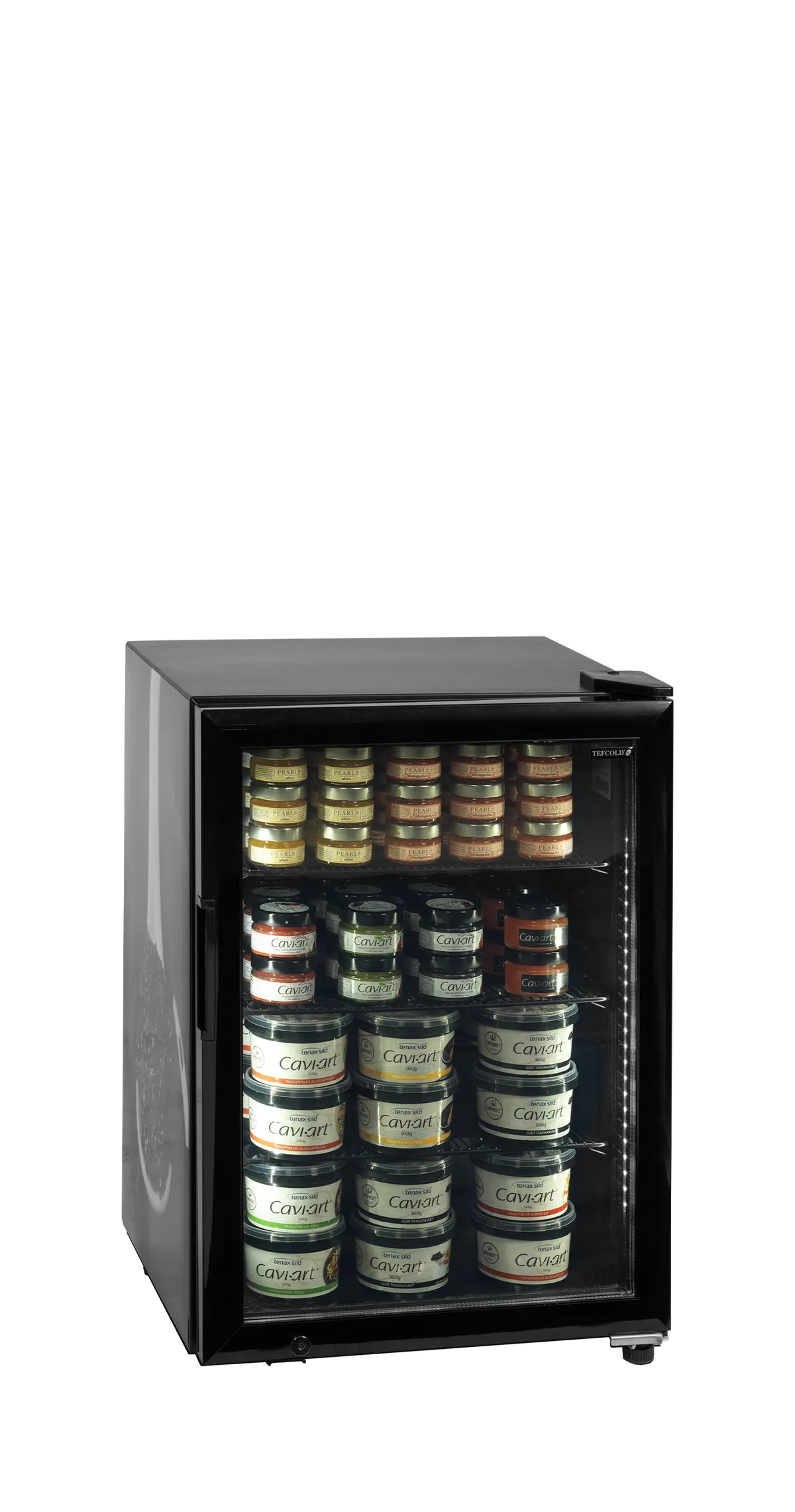 Tefcold Displaykjøler UR90G-SUB ZERO med LED lys i døren (kaviarkjøler)