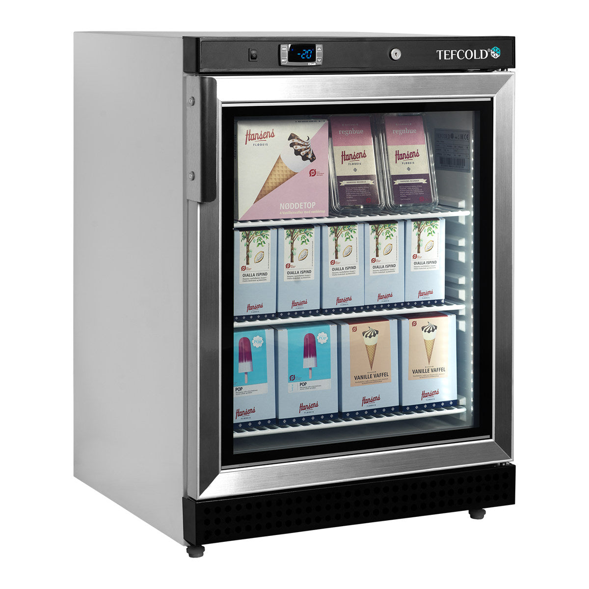 Tefcold UF200VG – produktbilde med innhold