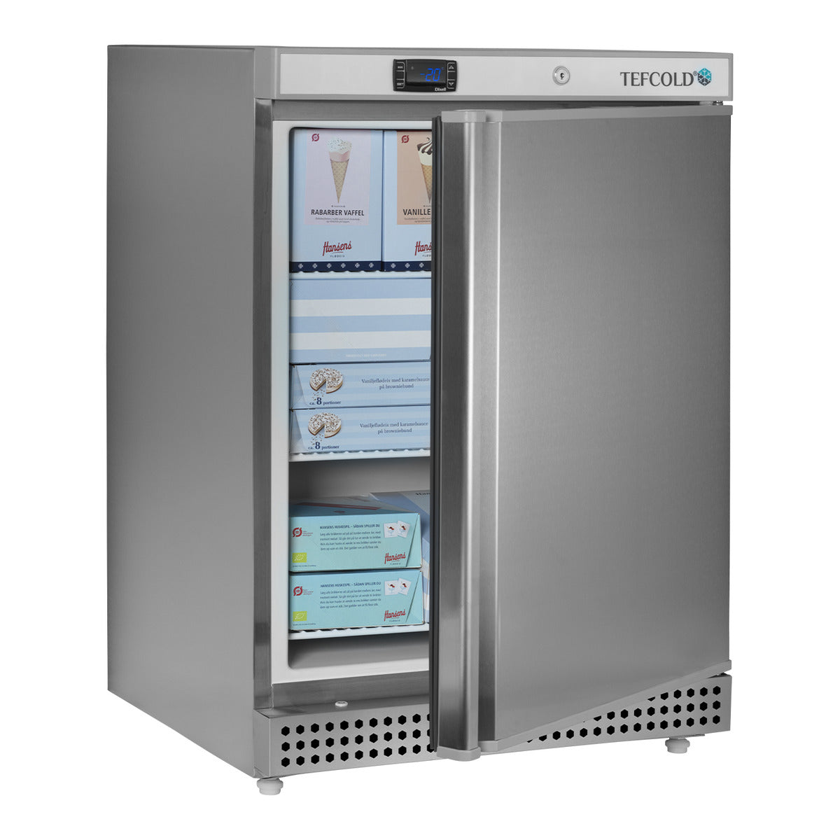Tefcold UF200VS – produktbilde med innhold