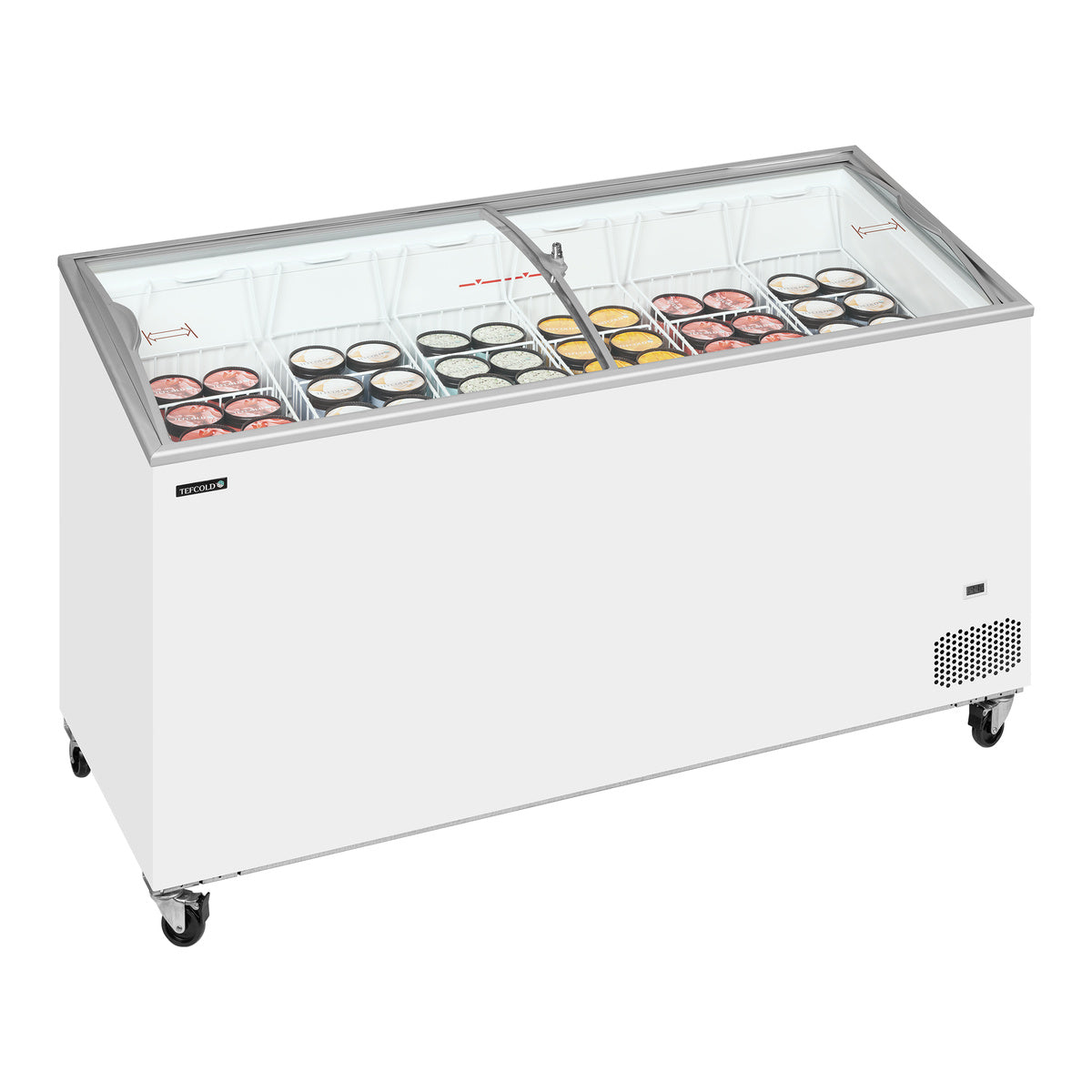 Tefcold IC502SCEB – produktbilde med innhold