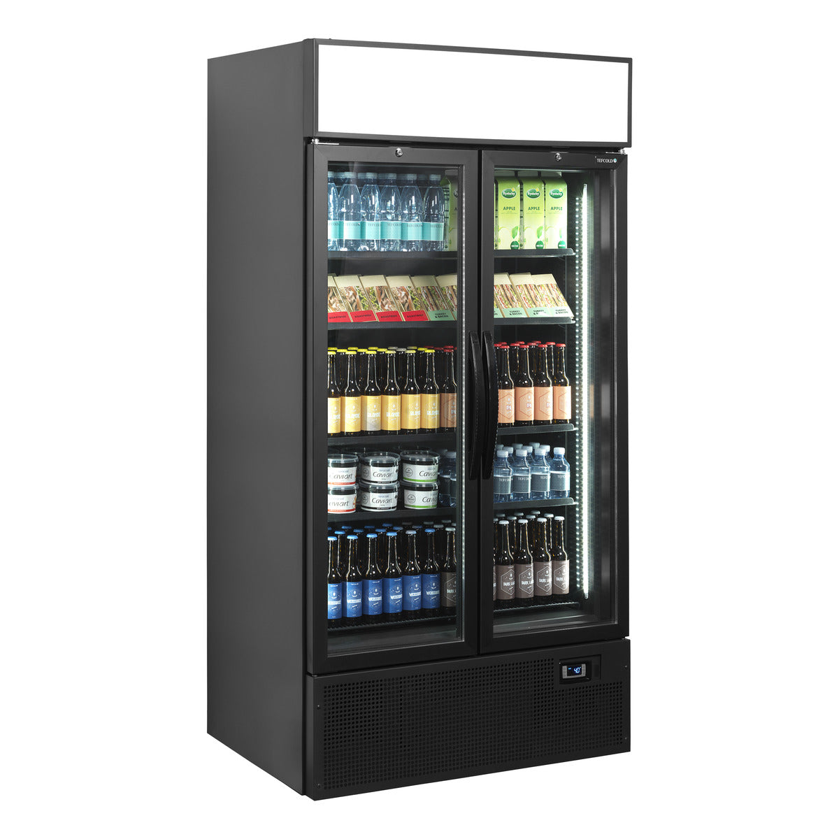 Tefcold FSC1000H BLACK – produktbilde med innhold