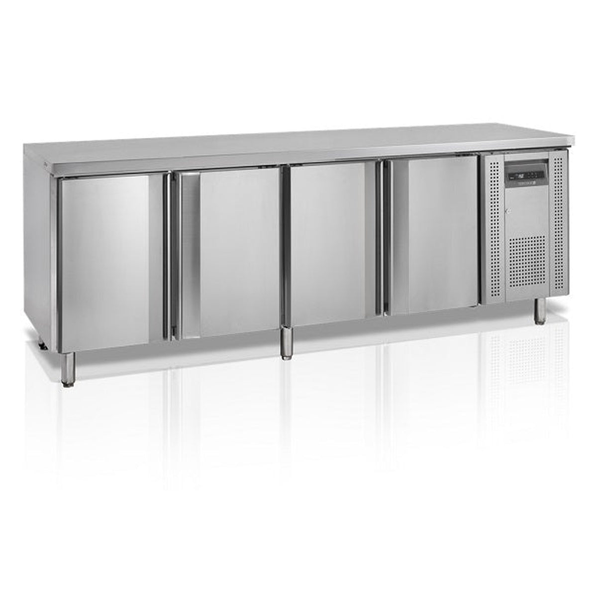 Frysebenk Tefcold SK6410BT – for snacks, ventilert kjøling, rustfritt stål