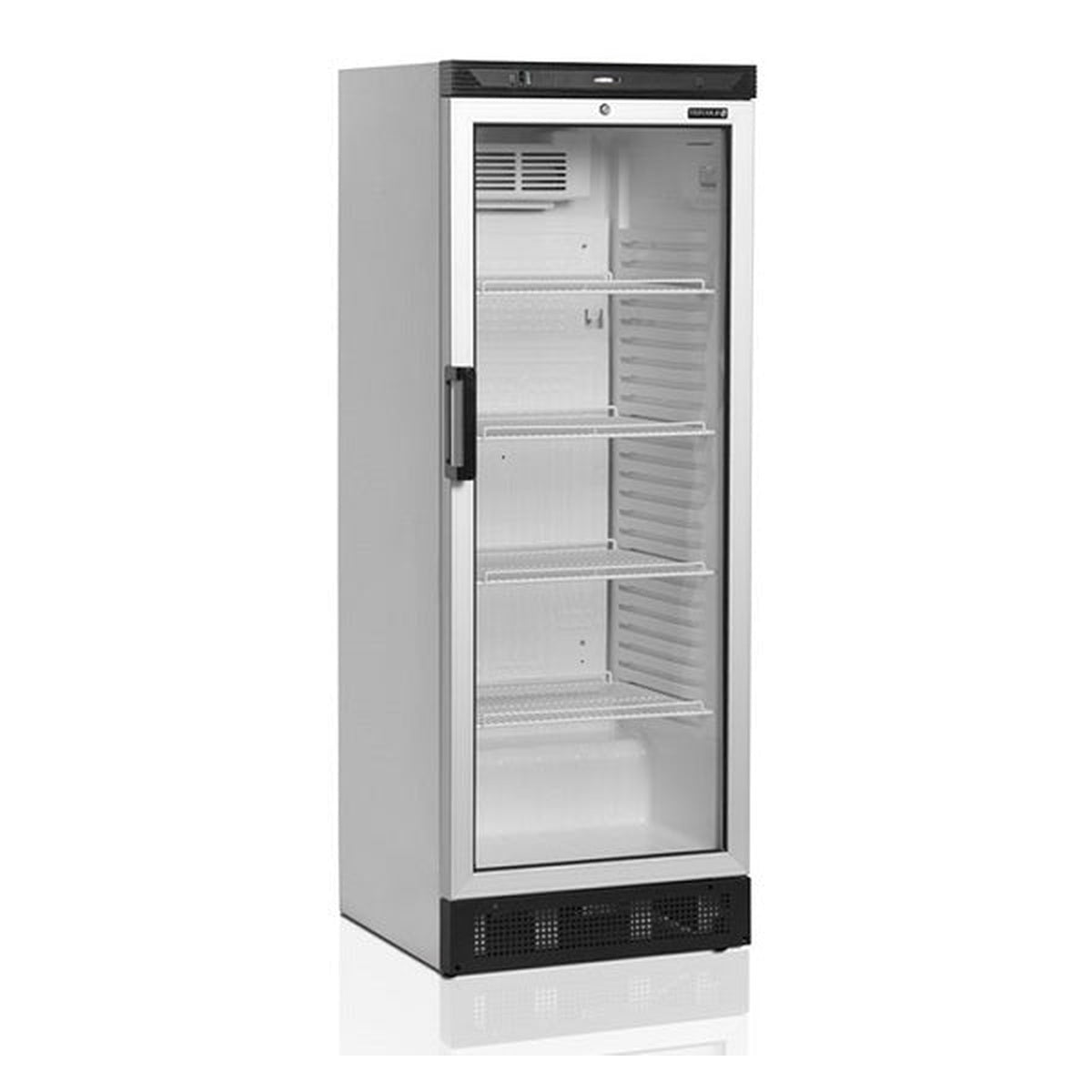 Flaskekjøler Tefcold FS1280 – vifteassistert kjøling, LED-belysning, justerbare hyller