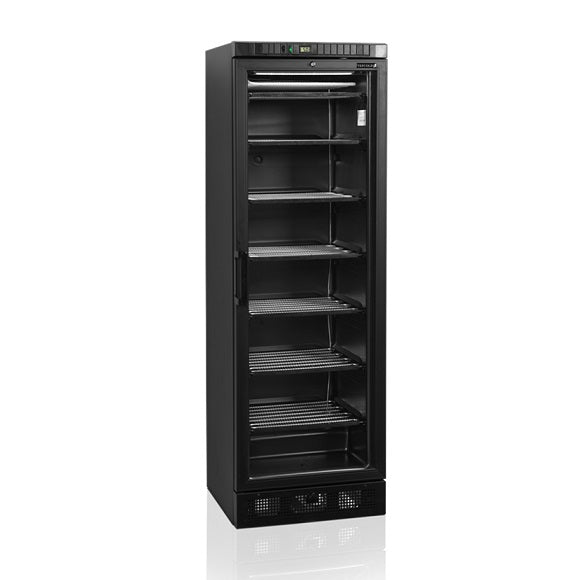 Tefcold Displayfryser UFSC371G Black med oppvarmet glass for duggfritt glass og LED belysning