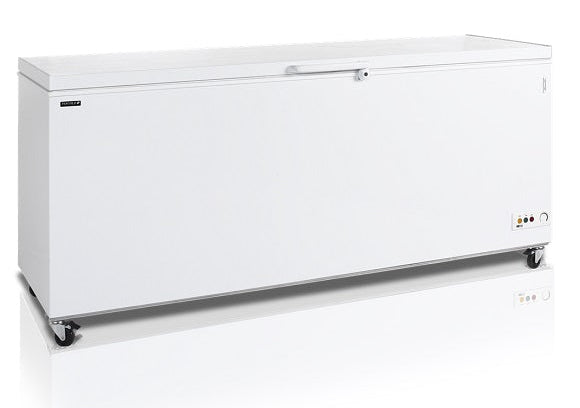 Fryseboks Tefcold CF700 SL - Profesjonell fryseboks med hengslet lokk, låsbart håndtak og temperaturområde -24 til -14 °C