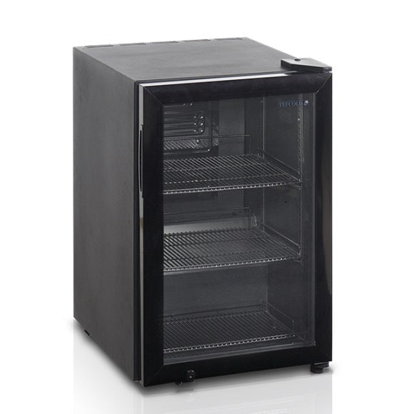 Tefcold Kjøleskap med glassdør BC60 med LED belysning og justerbare hyller
