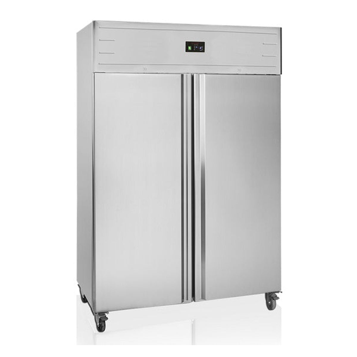 Stående fryser GN2/1 Tefcold GUF140 – ventilert kjøling, rustfritt stål, justerbare hyller