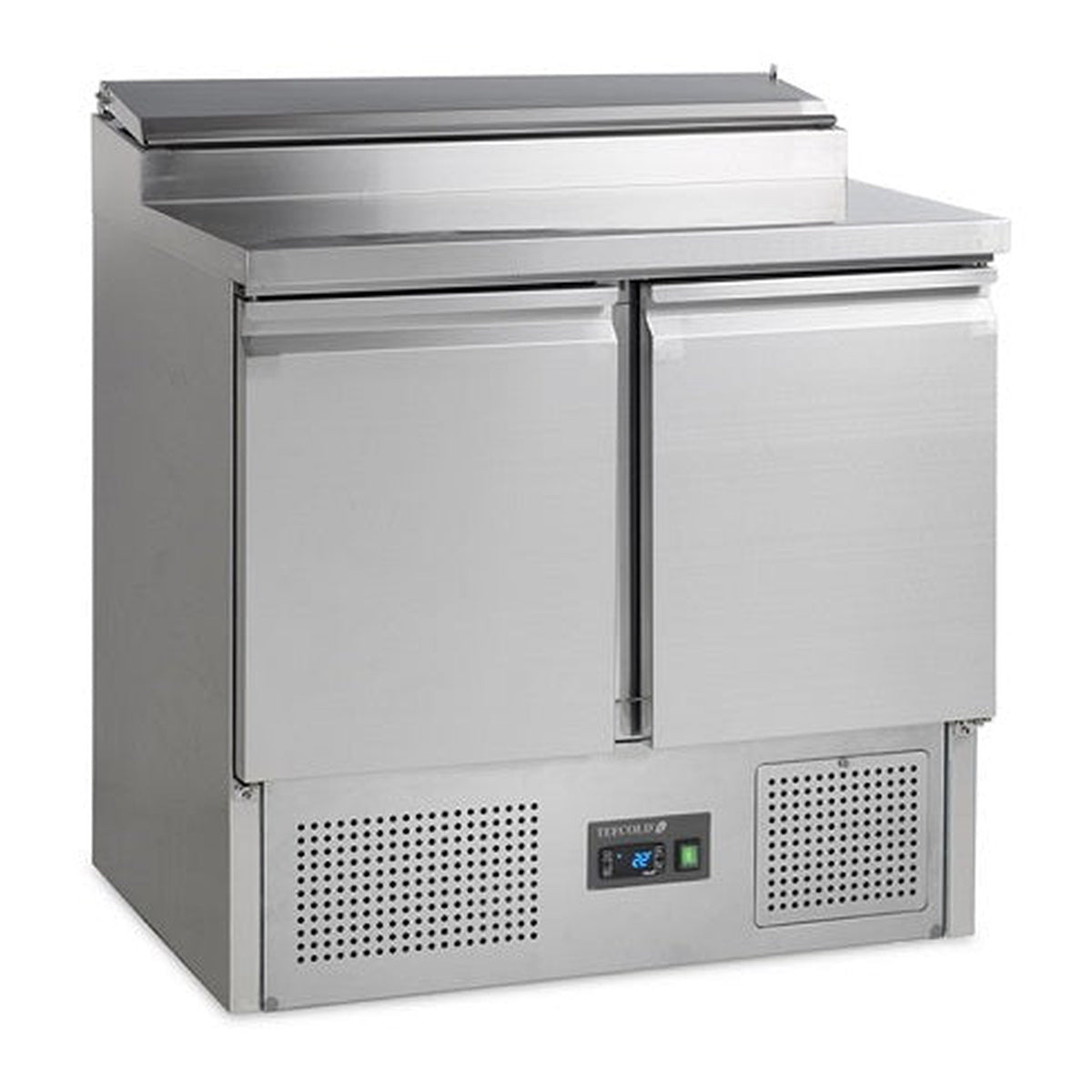 Sandwichbenk GN1/1 Tefcold SS920 – vifteassistert kjøling, rustfritt stål, automatisk avriming