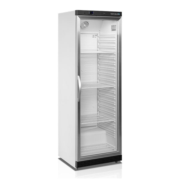 Tefcold Kjøleskap UR400G hvit utside med glassdør