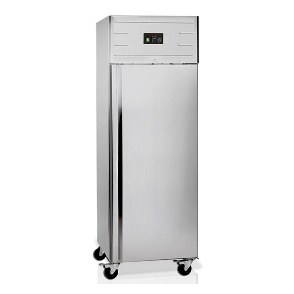 Stående fryser GN2/1 Tefcold GUF70 – ventilert kjøling, rustfritt stål, justerbare hyller