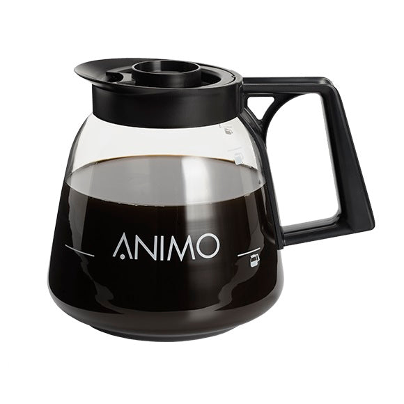 Glasskanne for kaffetrakter merket Animo - mengde 1,8 liter. med fylle / hellelokk