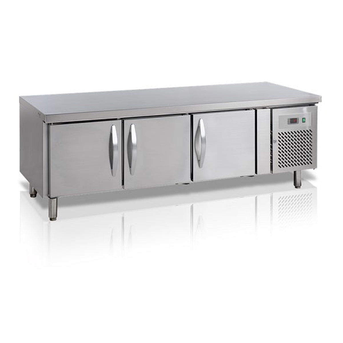 Underbenk GN1/1 Tefcold UC5310 – ventilert kjøling, rustfritt stål, automatisk avriming