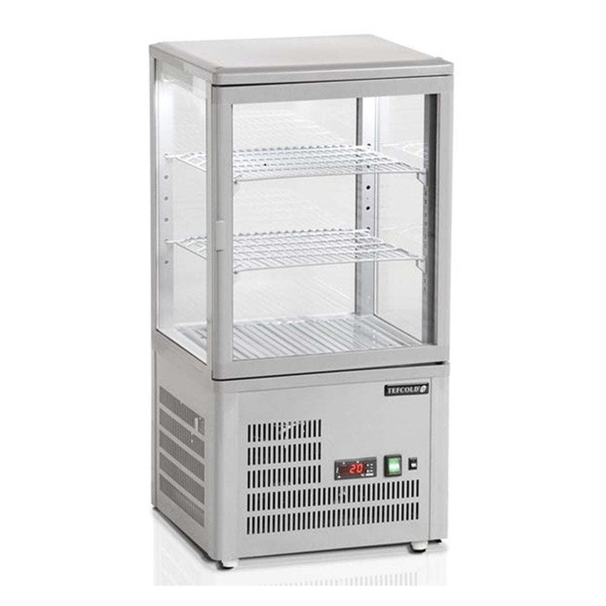 Kjøledisplaybenk Tefcold UPD60-GREY – ventilert kjøling, LED-belysning