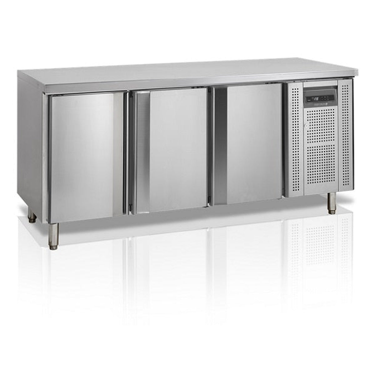 Frysebenk GN1/1 Tefcold CF7310/-SP – ventilert kjøling, rustfritt stål, automatisk avriming