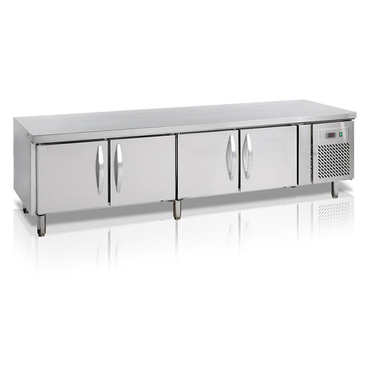 Underbenk GN1/1 Tefcold UC5410 – ventilert kjøling, rustfritt stål, automatisk avriming