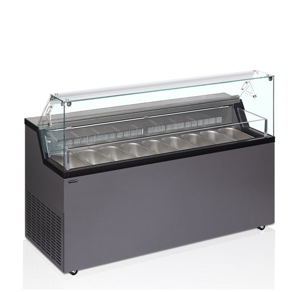 Tefcold iskremdisk Mirabella 9 med kapasitet 9 stk Napoli panner