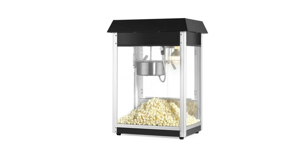 Popcornmaskin 230 Volt 1500 Watt - 274x420x(h)778mm