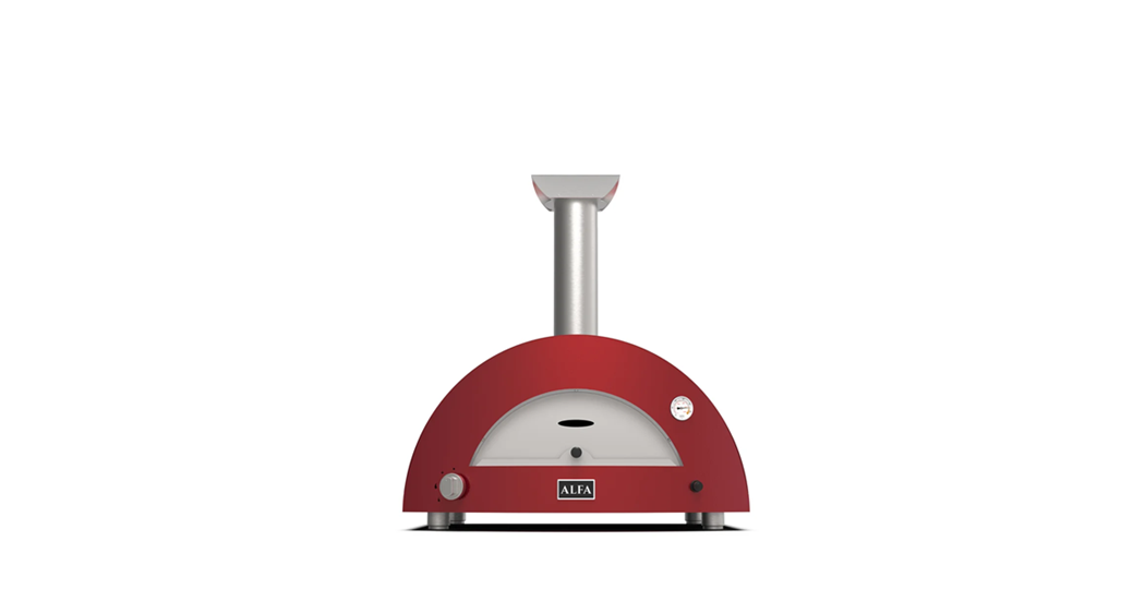 Alfa pizzaovn Moderno 2 Pizza vedfyrt i fargen Ardesia grey eller Antique red