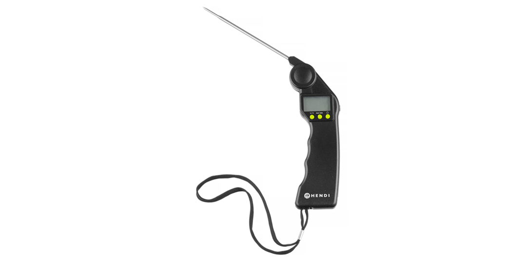 Digitalt termometer med sammenleggbar sonde -50/300°c