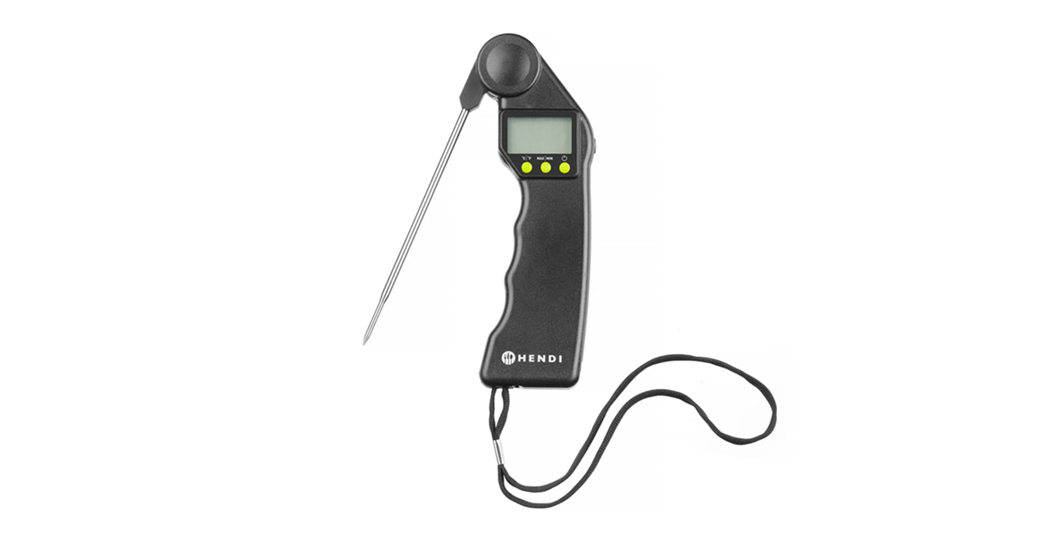 Digitalt termometer med sammenleggbar sonde -50/300°c