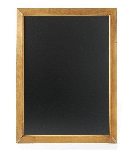 Svart oppslagstavle / veggtavle med treramme (flere størrelser)