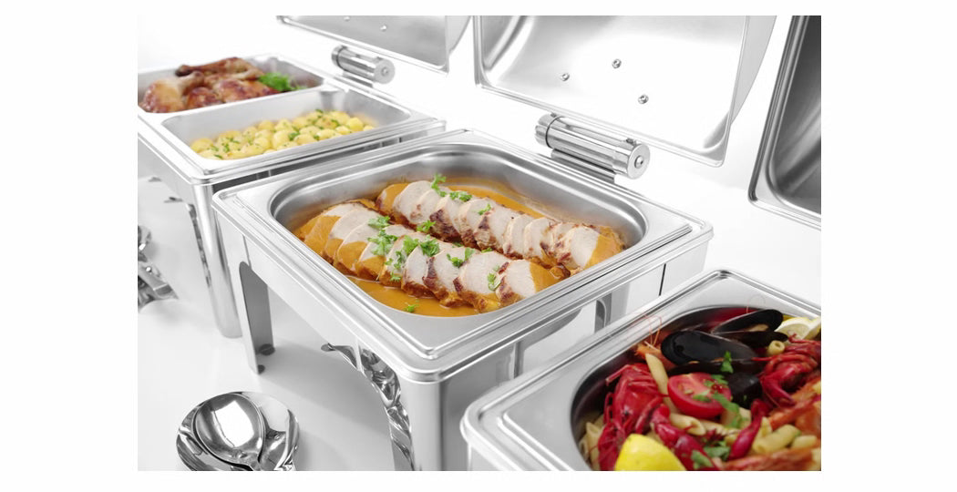 Chafing dish GN 1/2 mirror finish 365x345x(h)345mm