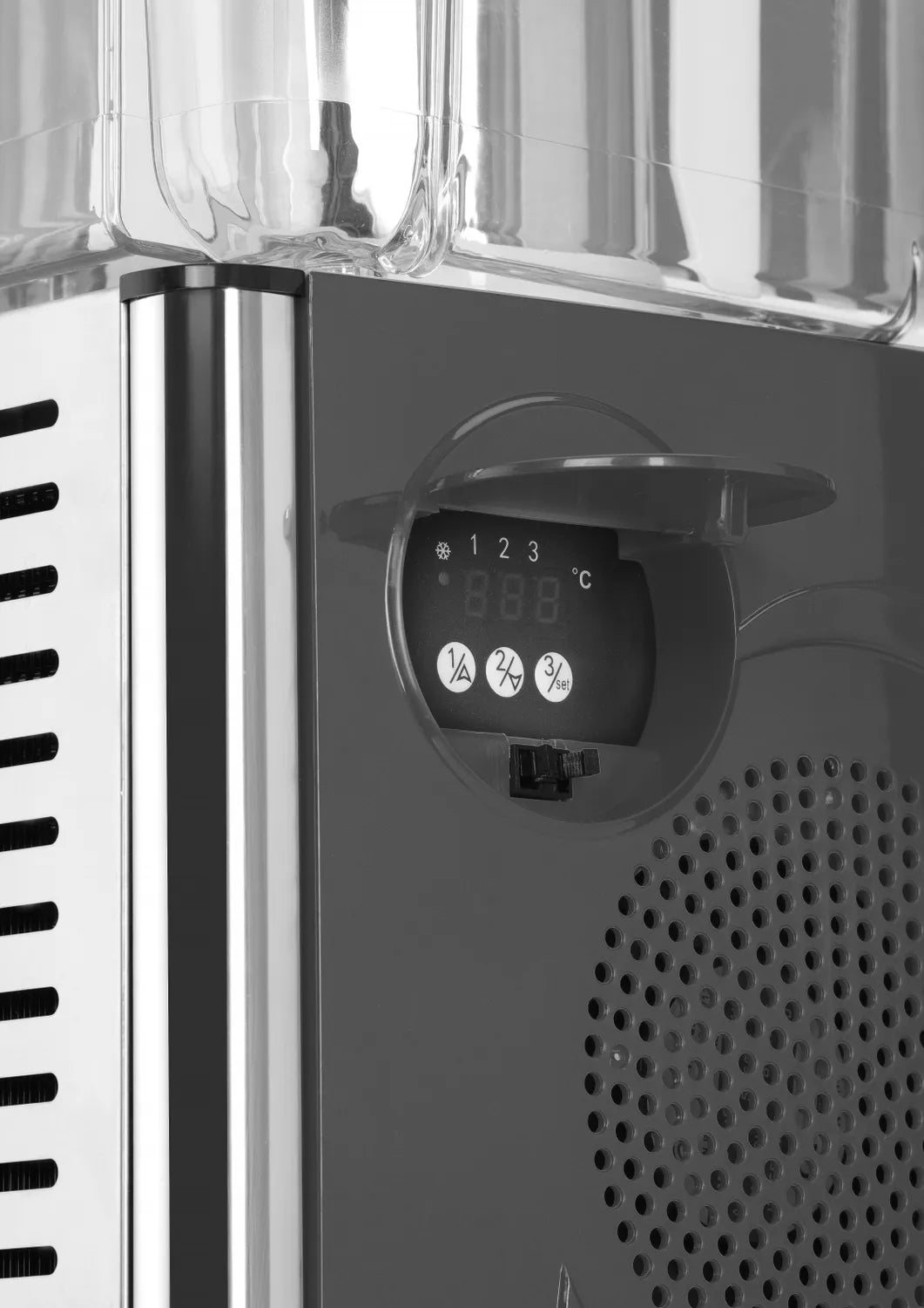 Saftdispenser / juicedispenser med kjøling på 2 x 12 liter – Elektrisk dispenser for juice og saft