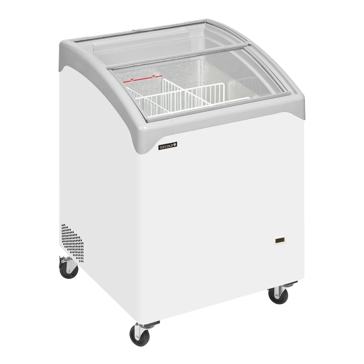 Isdisk Tefcold NIC101SCEB – digitalt termometer, hjul, lås