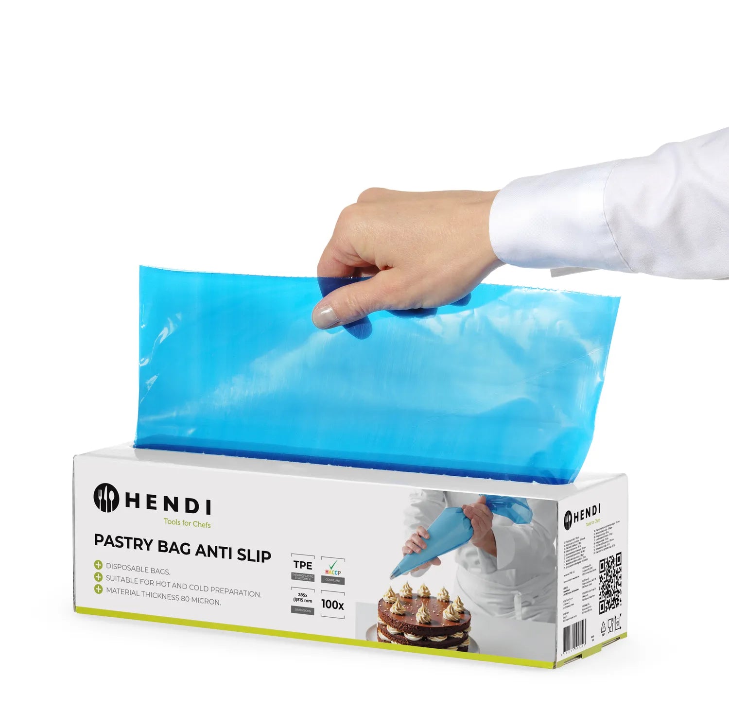 Sprøyteposer på rull med 100 stk – Engangs sprøyteposer med antiskli overflate