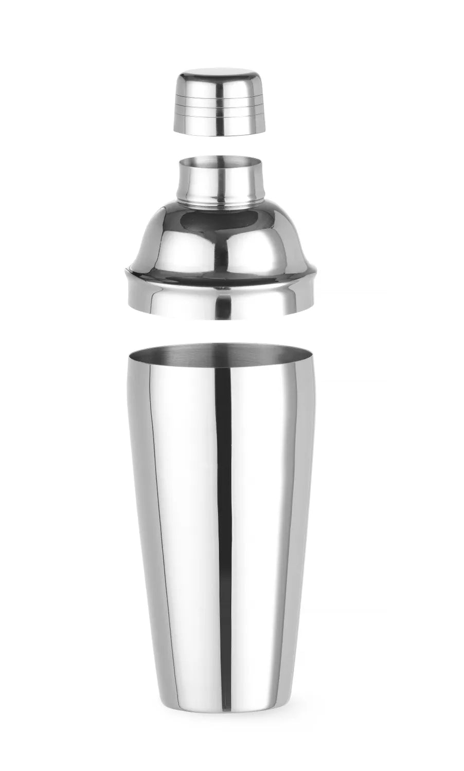 Cobbler-shaker 3-deler – Klassisk cocktailshaker i rustfritt stål
