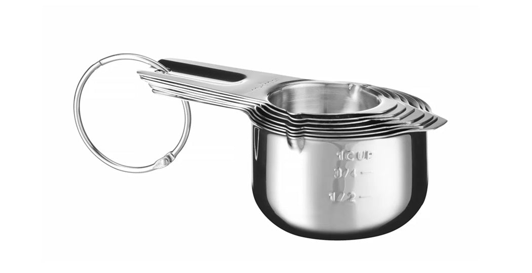 Målebegersett i rustfritt stål – 7 deler