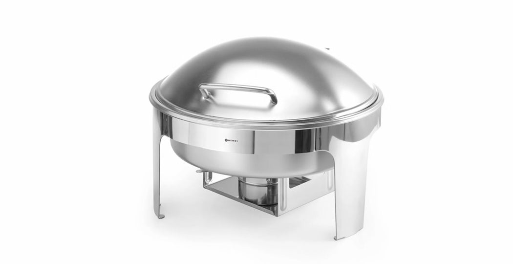 Chafing dish rund satin finish - 6 Liter, 465x420x(h)380mm