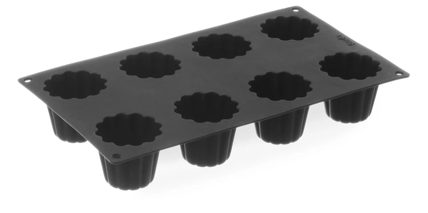 Cannelé Bordelais silikonform – 8 hull for bakst og monoportions