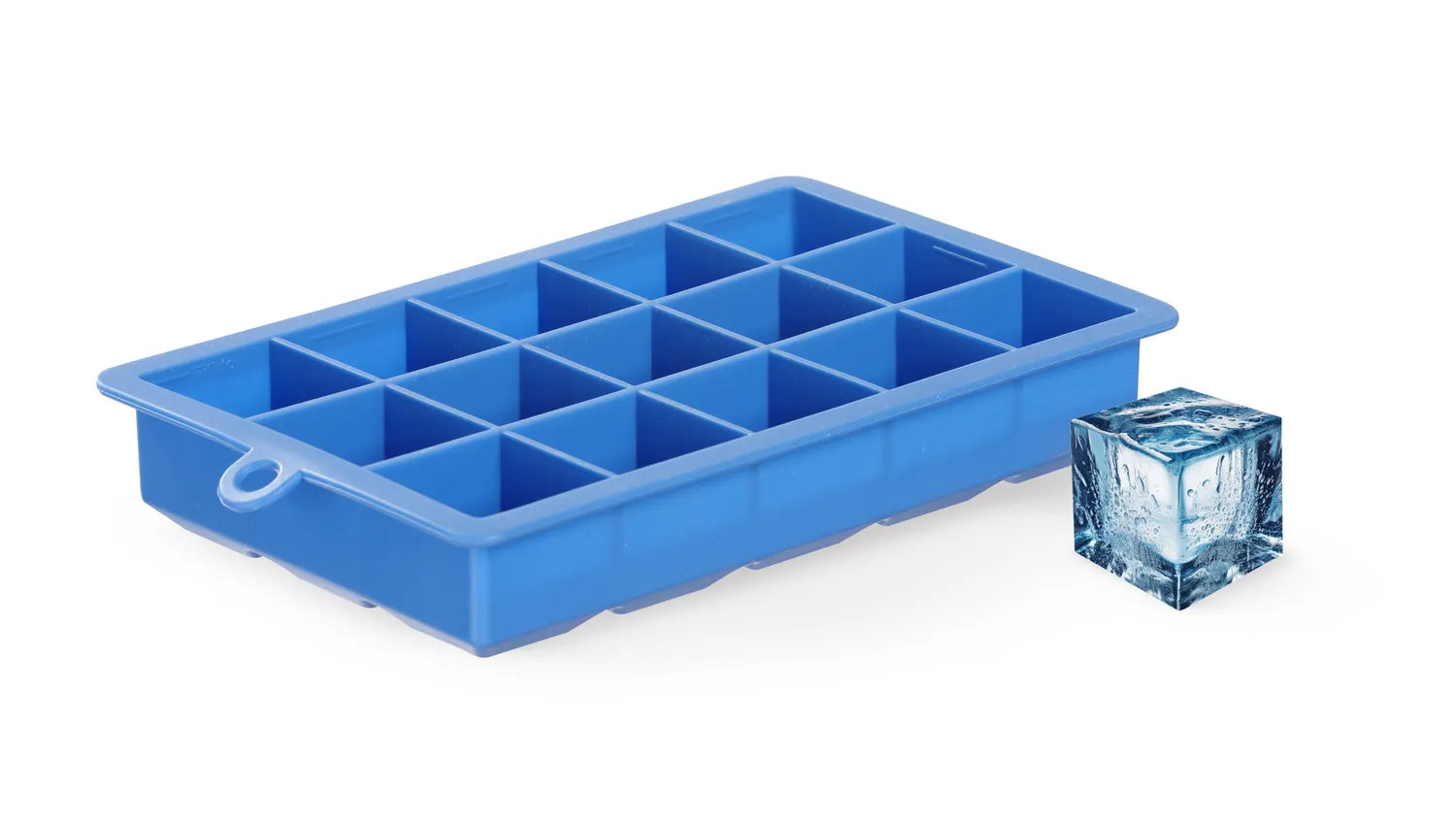 Mini isbitform i silikon for 15 små terninger 3x3x3 cm