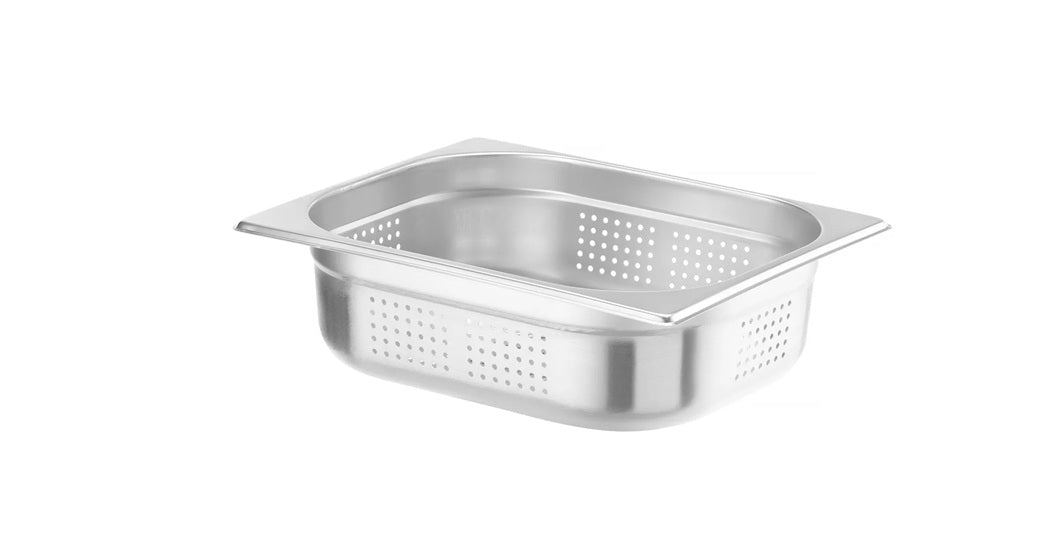 Kantine / GN bakke perforert med størrelse GN1/2 med dybde fra 65 til 100 mm