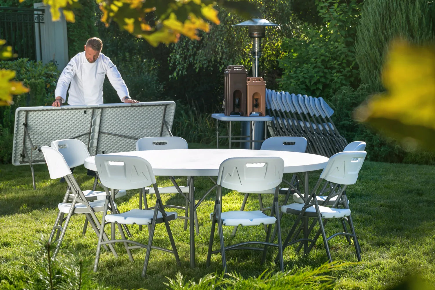 Sammenleggbar catering-stol – fleksibel og slitesterk