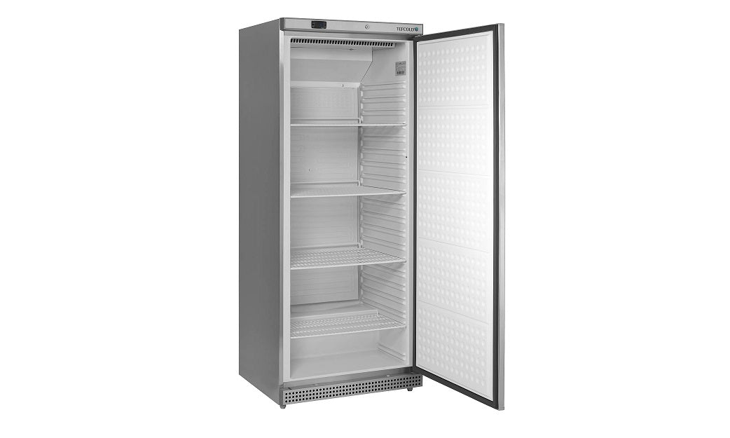 Kjøleskap Tefcold UR600X1 rustfri utside – Profesjonelt ventilert lagerkjøleskap med energiklasse A