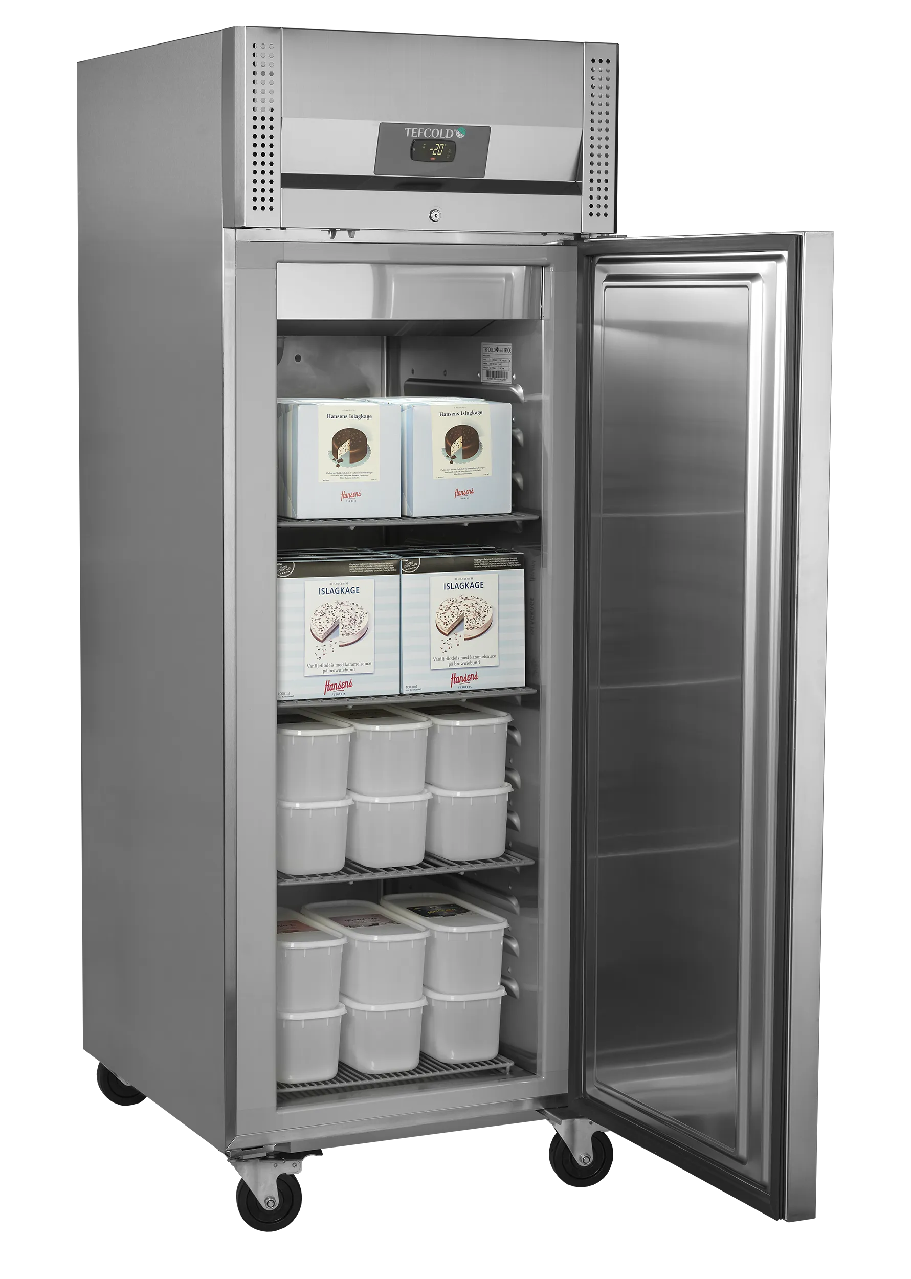 Tefcold RF710X1 fryseskap for storkjøkken – høykapasitets fryseskap i rustfritt stål for GN2/1