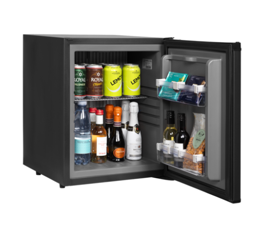 Tefcold Minibar TM33 sort med lås og LED lys innvendig