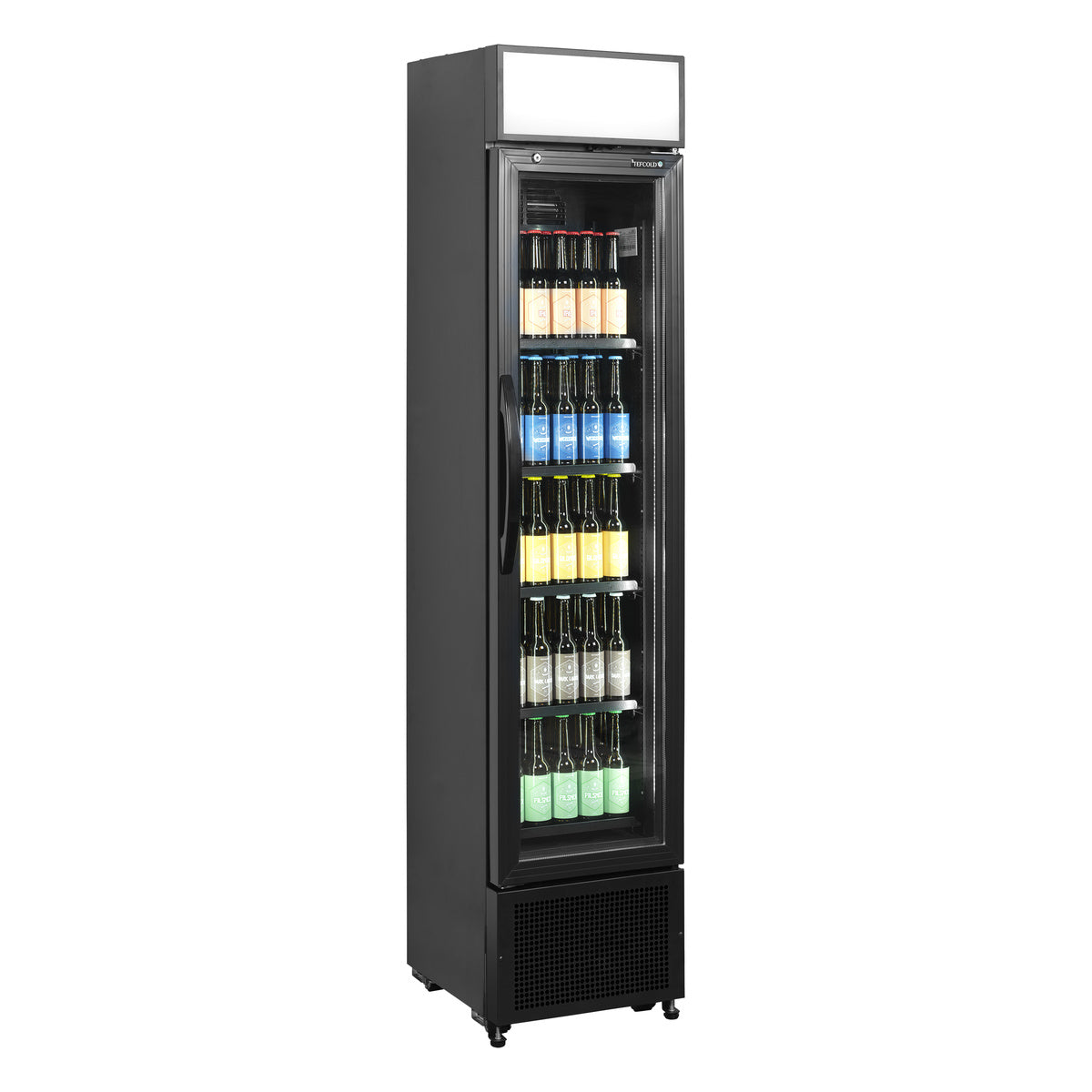 Tefcold FSC175H BLACK – produktbilde med innhold