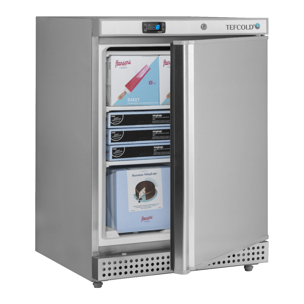 Tefcold UF200S – produktbilde med innhold