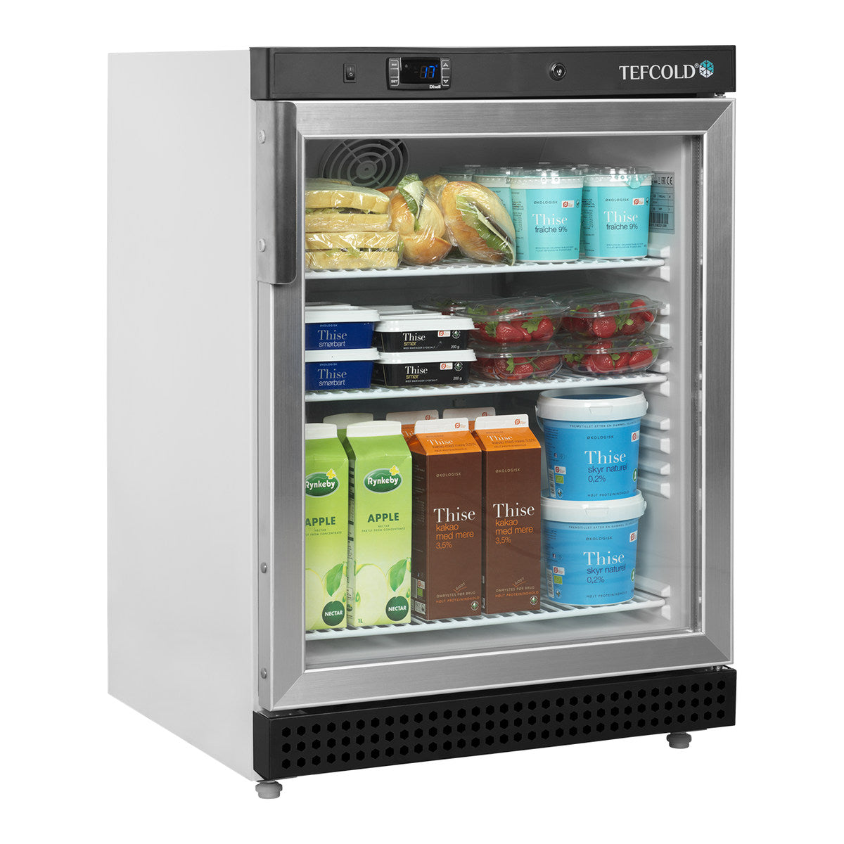 Tefcold UR200G – produktbilde med innhold